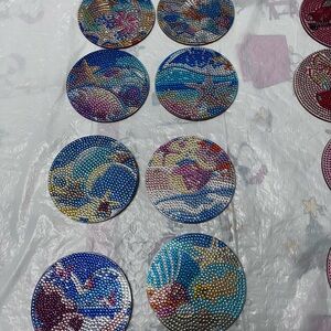 Colorful Beaded Coasters Set